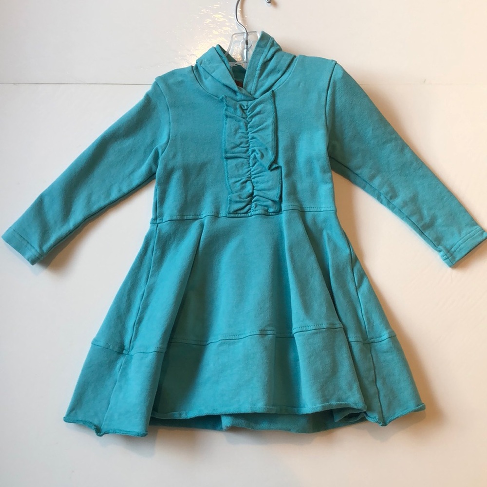 Nano teal comfy dress girl with hoodie